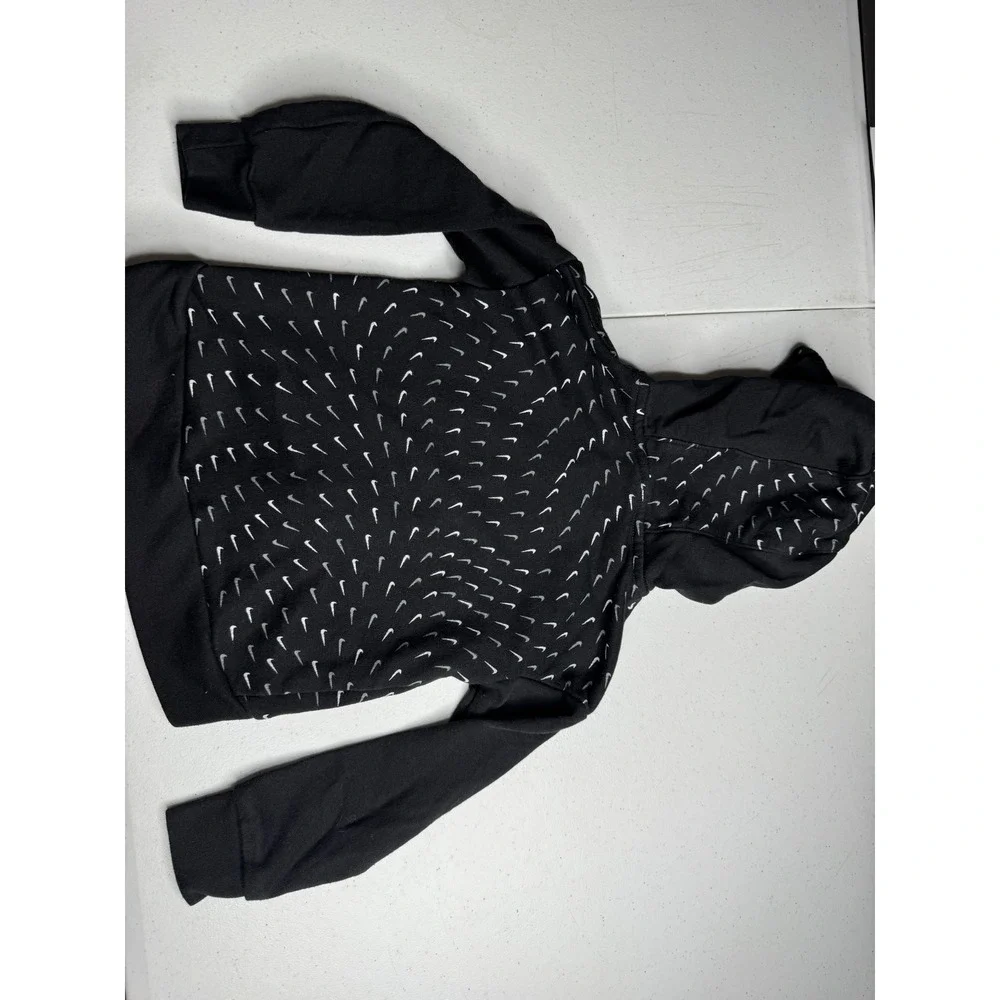 Nike Toddler Boys Black All Over Mini‎ Swoosh Print Full Zip Hoodie Size 2T
